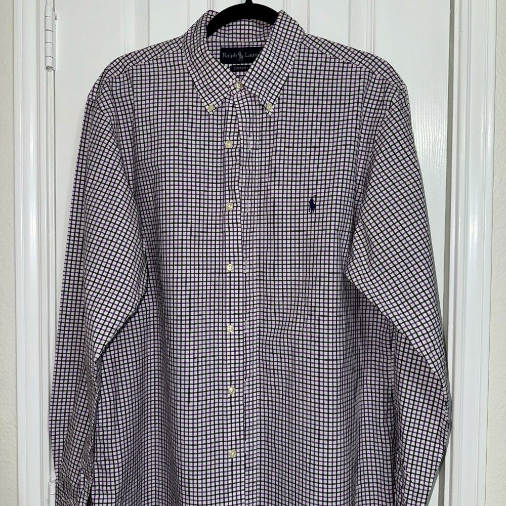 Ralph Lauren Purple Button Down 16.5, 34/35 Custom Fit